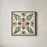 Festive Foliage VII by Anne Tavoletti. Shown in a sleek black glass frame for a contemporary gallery look. Available as an archival giclee rolled canvas, fine art paper, or poster print. SKU 35036a.
