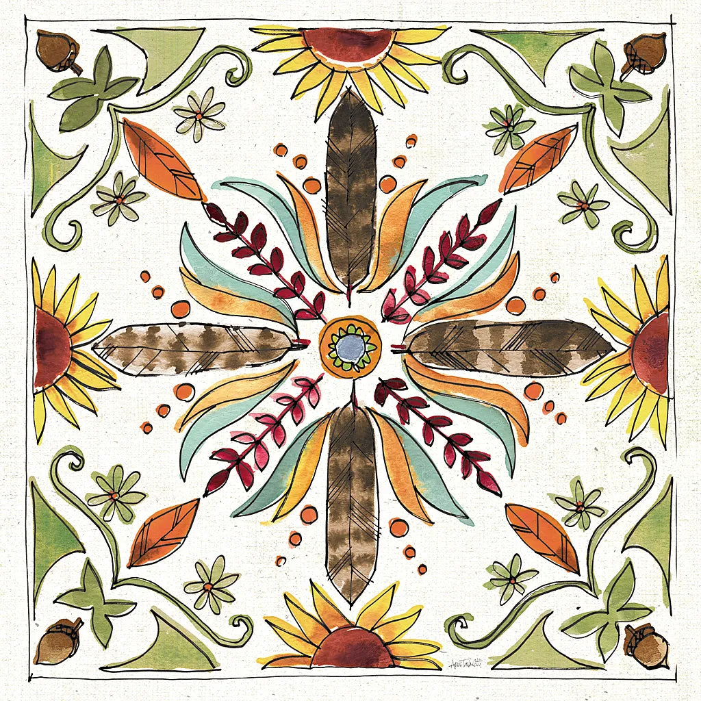 Festive Foliage VIII by Anne Tavoletti. SKU 35037a. Archival Giclee Fine art print for wall decor.