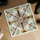 Festive Foliage VIII by Anne Tavoletti. Shown as a detailed flat fine art print, highlighting archival giclee quality. Available as an archival giclee rolled canvas, fine art paper, or poster print. SKU 35037a.