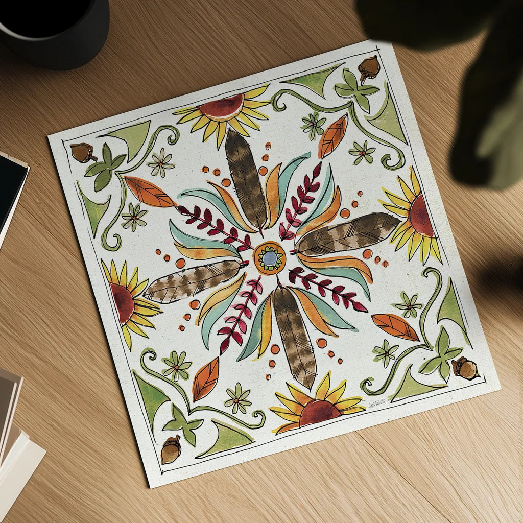 Festive Foliage VIII by Anne Tavoletti. Shown as a detailed flat fine art print, highlighting archival giclee quality. Available as an archival giclee rolled canvas, fine art paper, or poster print. SKU 35037a.