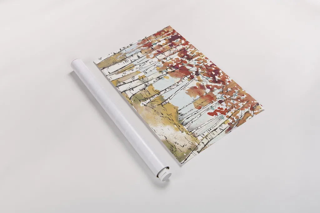 Festive Foliage X by Anne Tavoletti. shown as a rolled paper print. Available as archival giclee rolled canvas, fine art paper, or poster print. SKU 35039i.