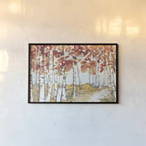 Festive Foliage X by Anne Tavoletti. shown as a paper print in a black flame. Available as a archival giclee rolled canvas, fine art paper, or poster print. SKU 35039i.