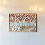 Festive Foliage X by Anne Tavoletti. shown as a paper print in a natural frame. Available as a archival giclee rolled canvas, fine art paper, or poster print. SKU 35039i.
