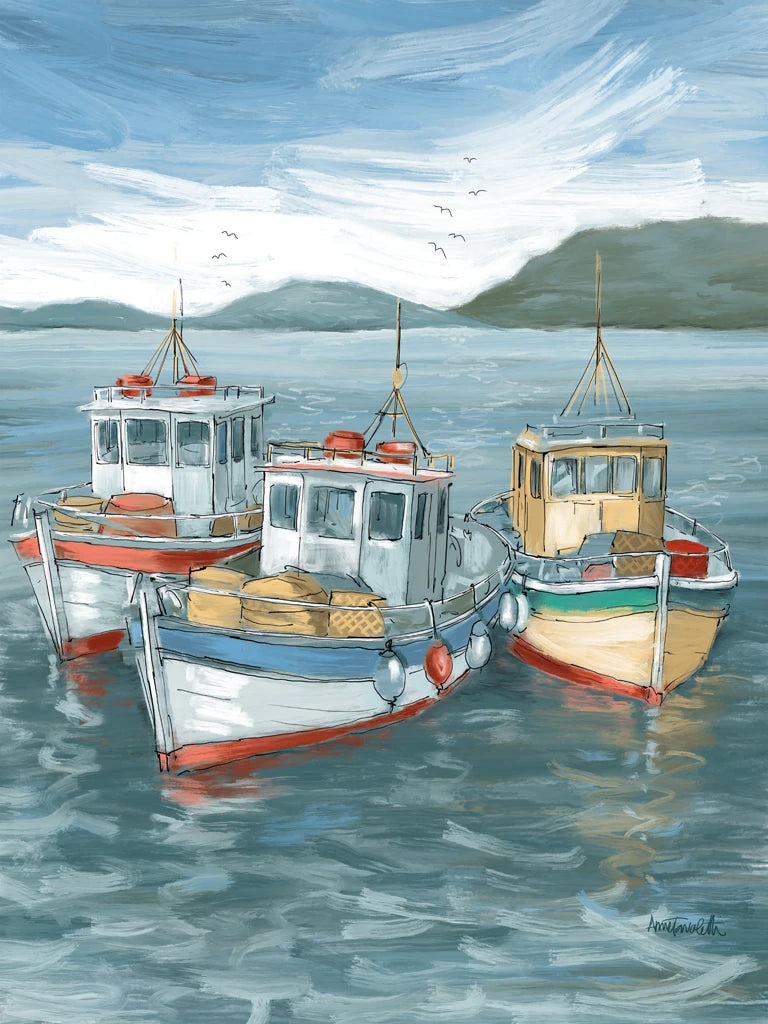 Fishing Boats by Anne Tavoletti