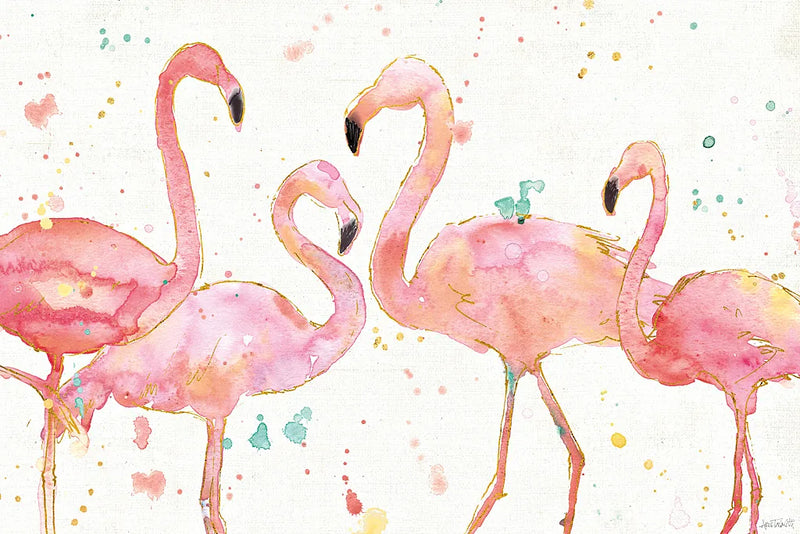 Flamingo Fever I by Anne Tavoletti. SKU 21106i. Archival Giclee Fine art print for wall decor.