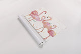 Flamingo Fever I by Anne Tavoletti. shown as a rolled paper print. Available as archival giclee rolled canvas, fine art paper, or poster print. SKU 21106i.