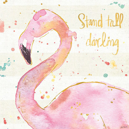 Flamingo Fever III by Anne Tavoletti. SKU 21108a. Archival Giclee Fine art print for wall decor.