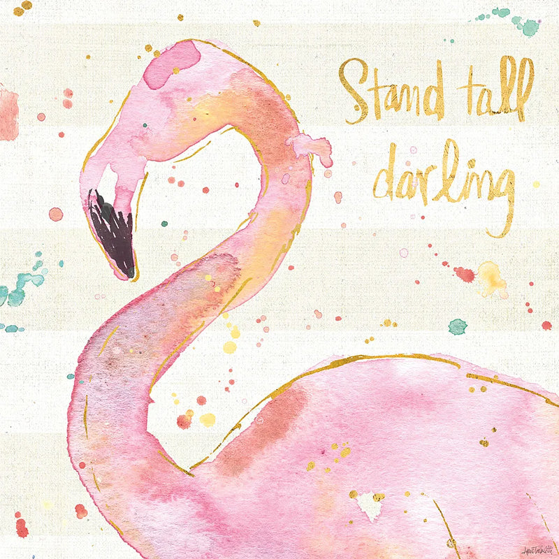 Flamingo Fever III by Anne Tavoletti. SKU 21108a. Archival Giclee Fine art print for wall decor.