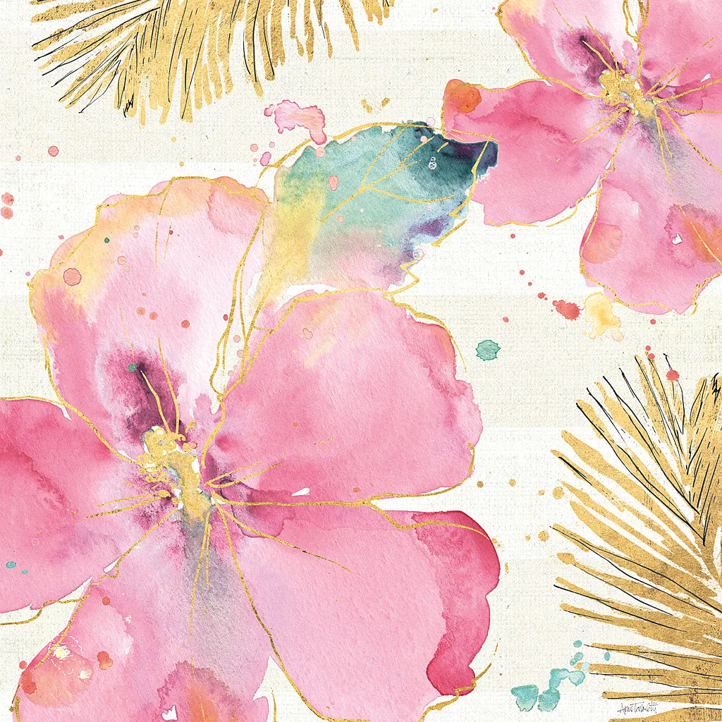 Flamingo Fever VIII by Anne Tavoletti. SKU 21113a. Archival Giclee Fine art print for wall decor.