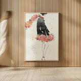 Floral Fashion IV v2 by Anne Tavoletti. shown as over sized large wall art. Available as an archival giclee rolled canvas, fine art paper, or poster print. SKU 35866h.