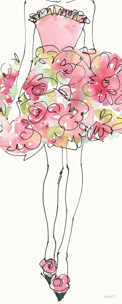 Floral Fashion Shoulders I Pink by Anne Tavoletti