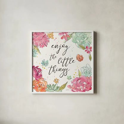 Floral Fashion V by Anne Tavoletti. Shown in a crisp white glass frame for a clean and minimalist style. Available as an archival giclee rolled canvas, fine art paper, or poster print. SKU 29912a.