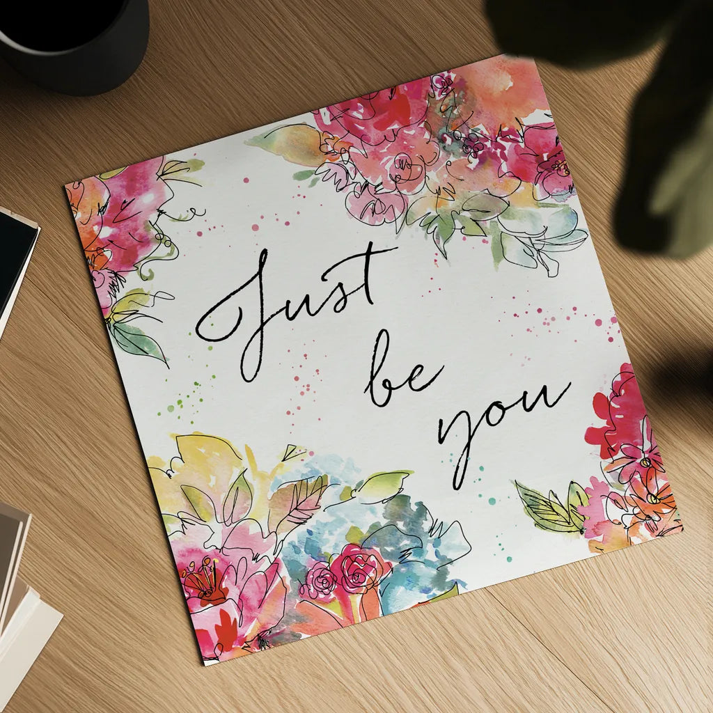 Floral Figures IX by Anne Tavoletti. Shown as a detailed flat fine art print, highlighting archival giclee quality. Available as an archival giclee rolled canvas, fine art paper, or poster print. SKU 54635a.