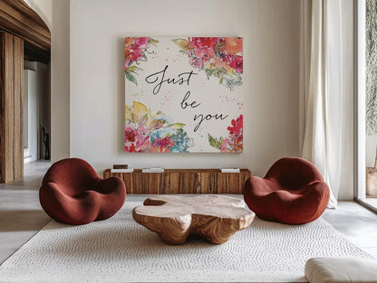Floral Figures IX by Anne Tavoletti. Shown as extra-large giant wall art in a modern living room. Available as an archival giclee rolled canvas, fine art paper, or poster print. SKU 54635a.