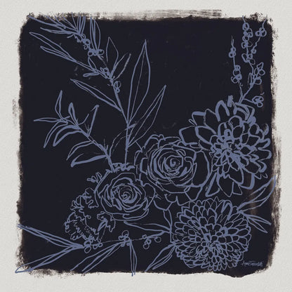 Flower Bundle Dark by Anne Tavoletti. SKU 97378a. Archival Giclee Fine art print for wall decor.