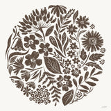 Flower Feast III Brown by Anne Tavoletti. SKU 99324a. Archival Giclee Fine art print for wall decor.