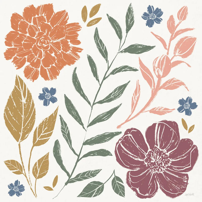 Flower Fest I by Anne Tavoletti. SKU 98432a. Archival Giclee Fine art print for wall decor.