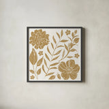 Flower Fest I Mono by Anne Tavoletti. Shown in a sleek black glass frame for a contemporary gallery look. Available as an archival giclee rolled canvas, fine art paper, or poster print. SKU 98433a.