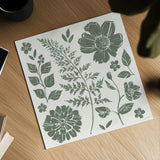 Flower Fest II Mono by Anne Tavoletti. Shown as a detailed flat fine art print, highlighting archival giclee quality. Available as an archival giclee rolled canvas, fine art paper, or poster print. SKU 98435a.