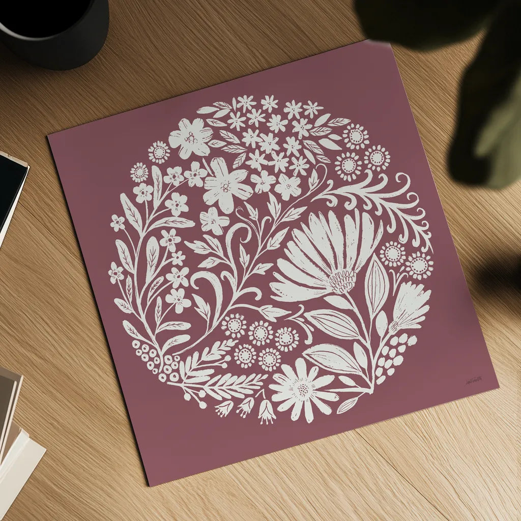 Flower Fest IV by Anne Tavoletti. Shown as a detailed flat fine art print, highlighting archival giclee quality. Available as an archival giclee rolled canvas, fine art paper, or poster print. SKU 98437a.