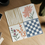 Flower Fest V by Anne Tavoletti. Shown as a detailed flat fine art print, highlighting archival giclee quality. Available as an archival giclee rolled canvas, fine art paper, or poster print. SKU 98438a.