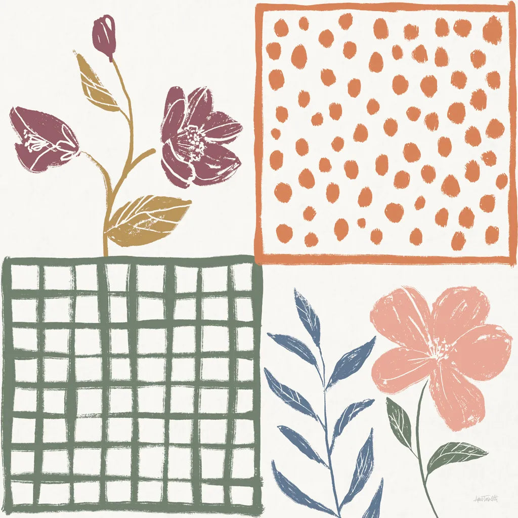 Flower Fest VI by Anne Tavoletti. SKU 98439a. Archival Giclee Fine art print for wall decor.