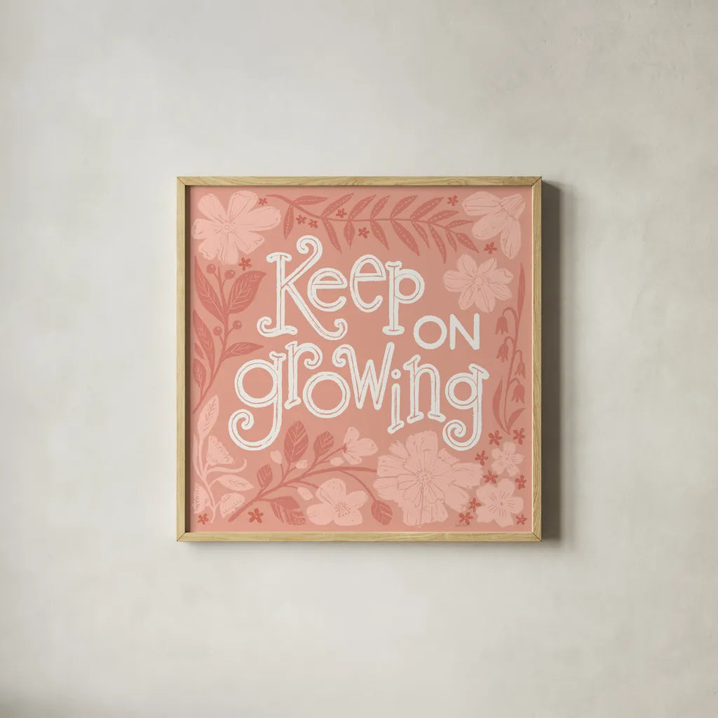 Flower Fest VII Mono by Anne Tavoletti. Shown in a natural wood glass frame for a timeless modern aesthetic. Available as an archival giclee rolled canvas, fine art paper, or poster print. SKU 98441a.