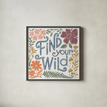 Flower Fest VIII by Anne Tavoletti. Shown in a sleek black glass frame for a contemporary gallery look. Available as an archival giclee rolled canvas, fine art paper, or poster print. SKU 98442a.