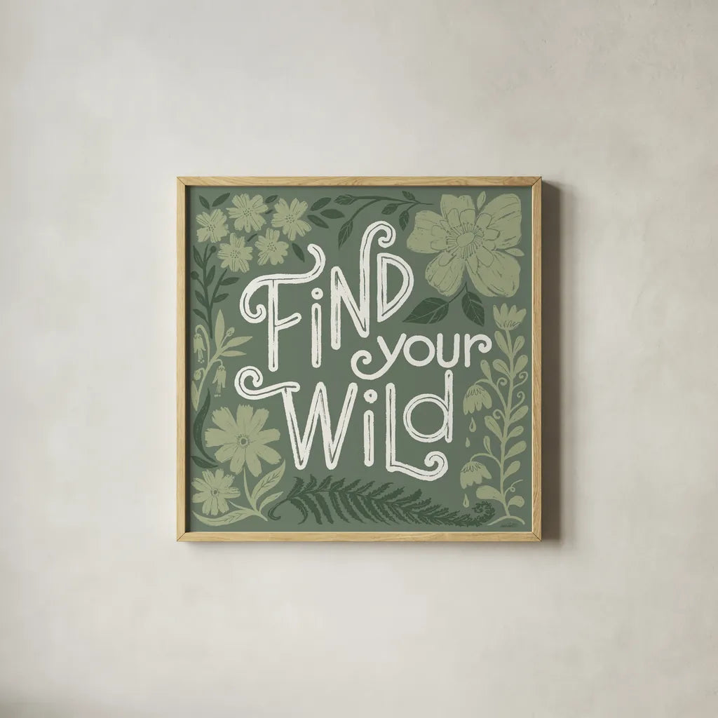 Flower Fest VIII Mono by Anne Tavoletti. Shown in a natural wood glass frame for a timeless modern aesthetic. Available as an archival giclee rolled canvas, fine art paper, or poster print. SKU 98443a.