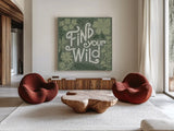 Flower Fest VIII Mono by Anne Tavoletti. Shown as extra-large giant wall art in a modern living room. Available as an archival giclee rolled canvas, fine art paper, or poster print. SKU 98443a.