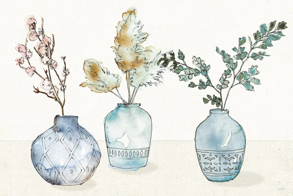 Fresh Farmhouse I Blue by Anne Tavoletti. SKU 77930i. Archival Giclee Fine art print for wall decor.