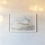 Fresh Farmhouse IX by Anne Tavoletti. shown as a paper print in a white frame. Available as a archival giclee rolled canvas, fine art paper, or poster print. SKU 77575i.