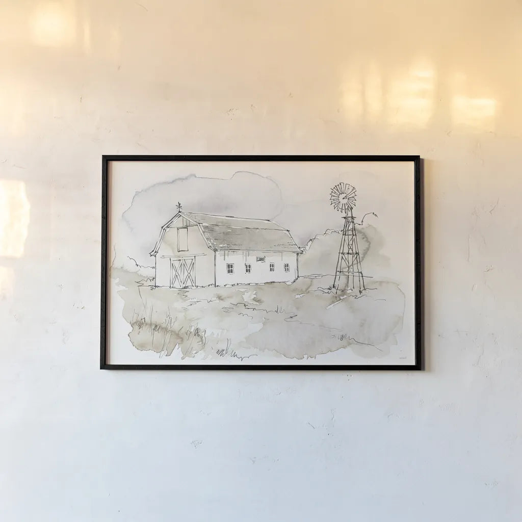 Fresh Farmhouse VIII by Anne Tavoletti. shown as a paper print in a black flame. Available as a archival giclee rolled canvas, fine art paper, or poster print. SKU 77574i.
