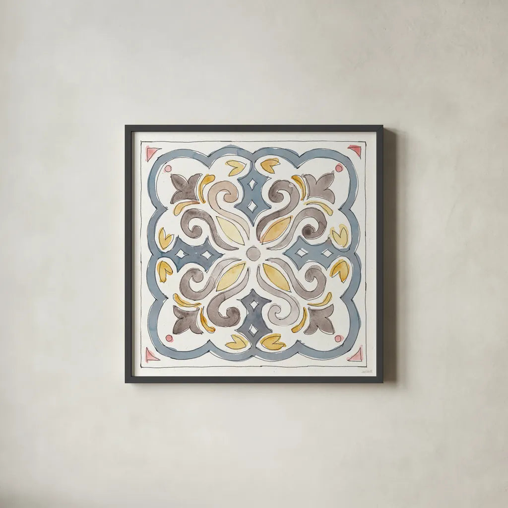 Fresh Farmhouse XIV by Anne Tavoletti. Shown in a sleek black glass frame for a contemporary gallery look. Available as an archival giclee rolled canvas, fine art paper, or poster print. SKU 77580a.