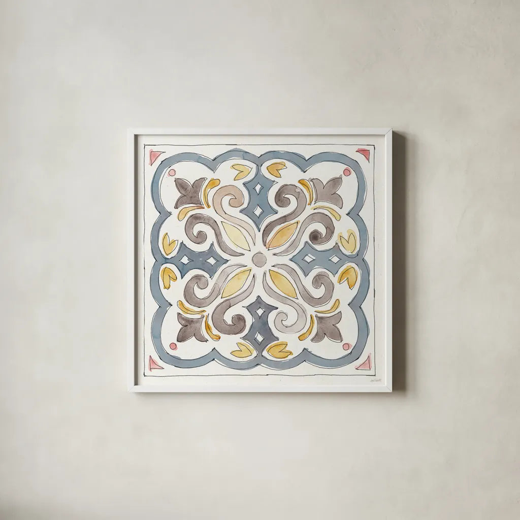 Fresh Farmhouse XIV by Anne Tavoletti. Shown in a crisp white glass frame for a clean and minimalist style. Available as an archival giclee rolled canvas, fine art paper, or poster print. SKU 77580a.