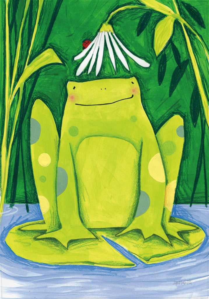 Frog on a Lily Pad by Anne Tavoletti