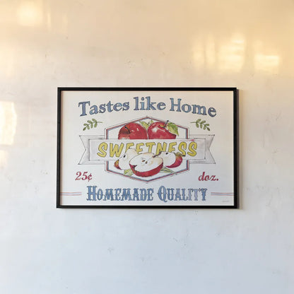 Fruit Stand I by Anne Tavoletti. shown as a paper print in a black flame. Available as a archival giclee rolled canvas, fine art paper, or poster print. SKU 53343i.