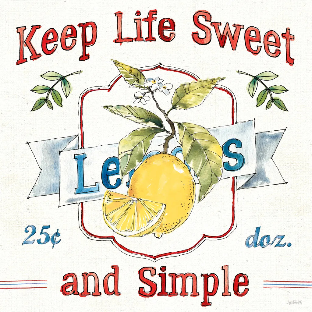 Fruit Stand II by Anne Tavoletti. SKU 53344a. Archival Giclee Fine art print for wall decor.