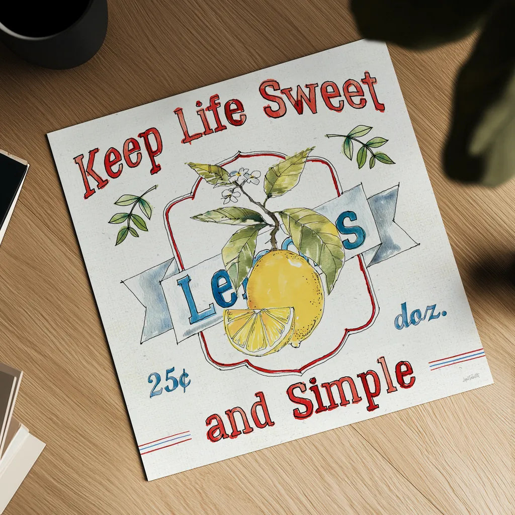 Fruit Stand II by Anne Tavoletti. Shown as a detailed flat fine art print, highlighting archival giclee quality. Available as an archival giclee rolled canvas, fine art paper, or poster print. SKU 53344a.