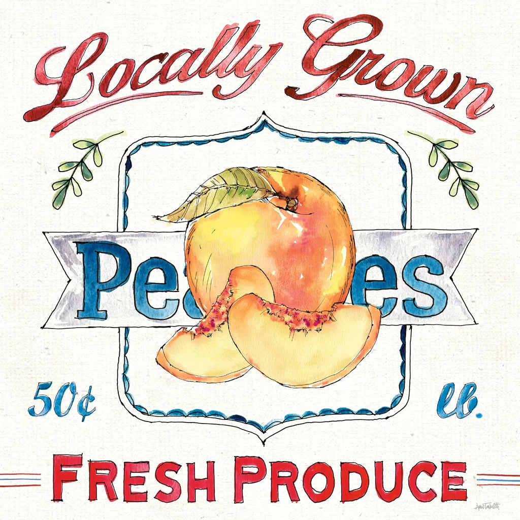 Fruit Stand III by Anne Tavoletti. SKU 53345a. Archival Giclee Fine art print for wall decor.