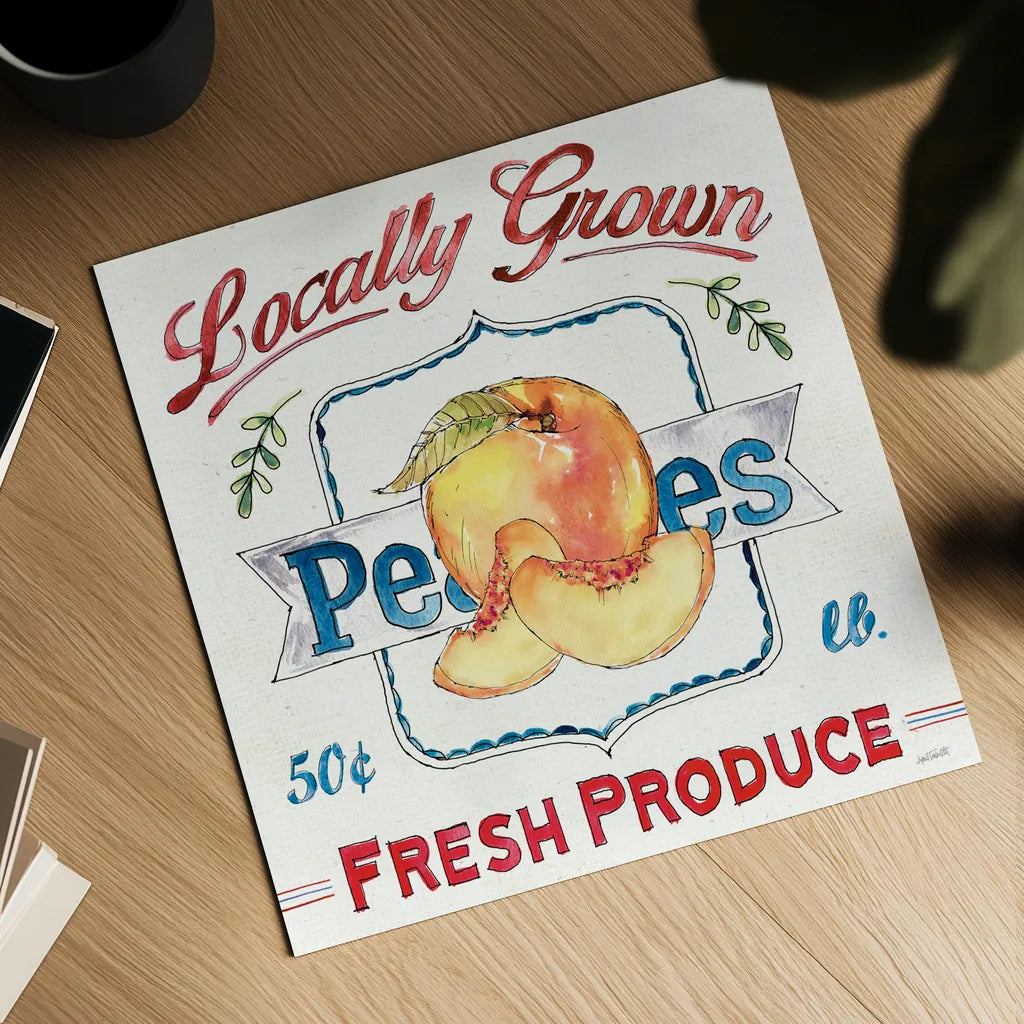 Fruit Stand III by Anne Tavoletti. Shown as a detailed flat fine art print, highlighting archival giclee quality. Available as an archival giclee rolled canvas, fine art paper, or poster print. SKU 53345a.