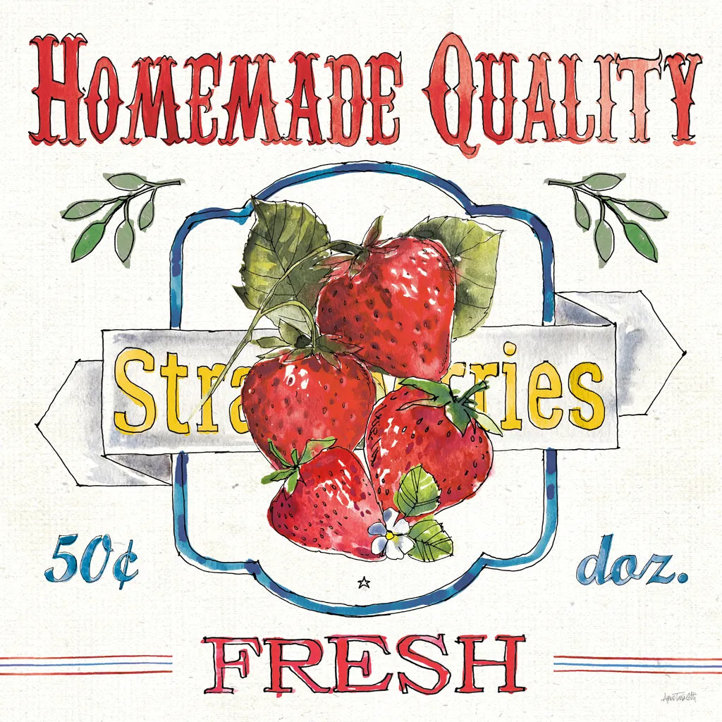 Fruit Stand V by Anne Tavoletti. SKU 53347a. Archival Giclee Fine art print for wall decor.