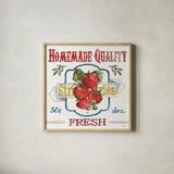 Fruit Stand V by Anne Tavoletti. Shown in a natural wood glass frame for a timeless modern aesthetic. Available as an archival giclee rolled canvas, fine art paper, or poster print. SKU 53347a.