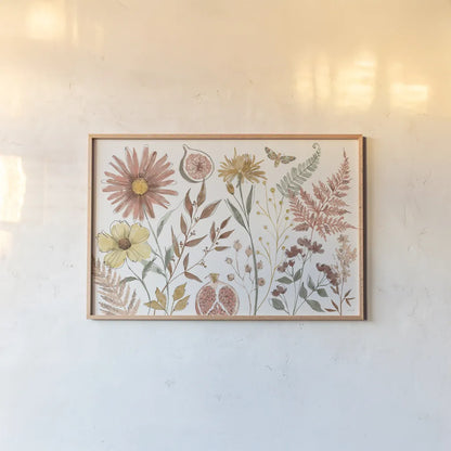 Full Bloom I by Anne Tavoletti. shown as a paper print in a natural frame. Available as a archival giclee rolled canvas, fine art paper, or poster print. SKU 90006i.