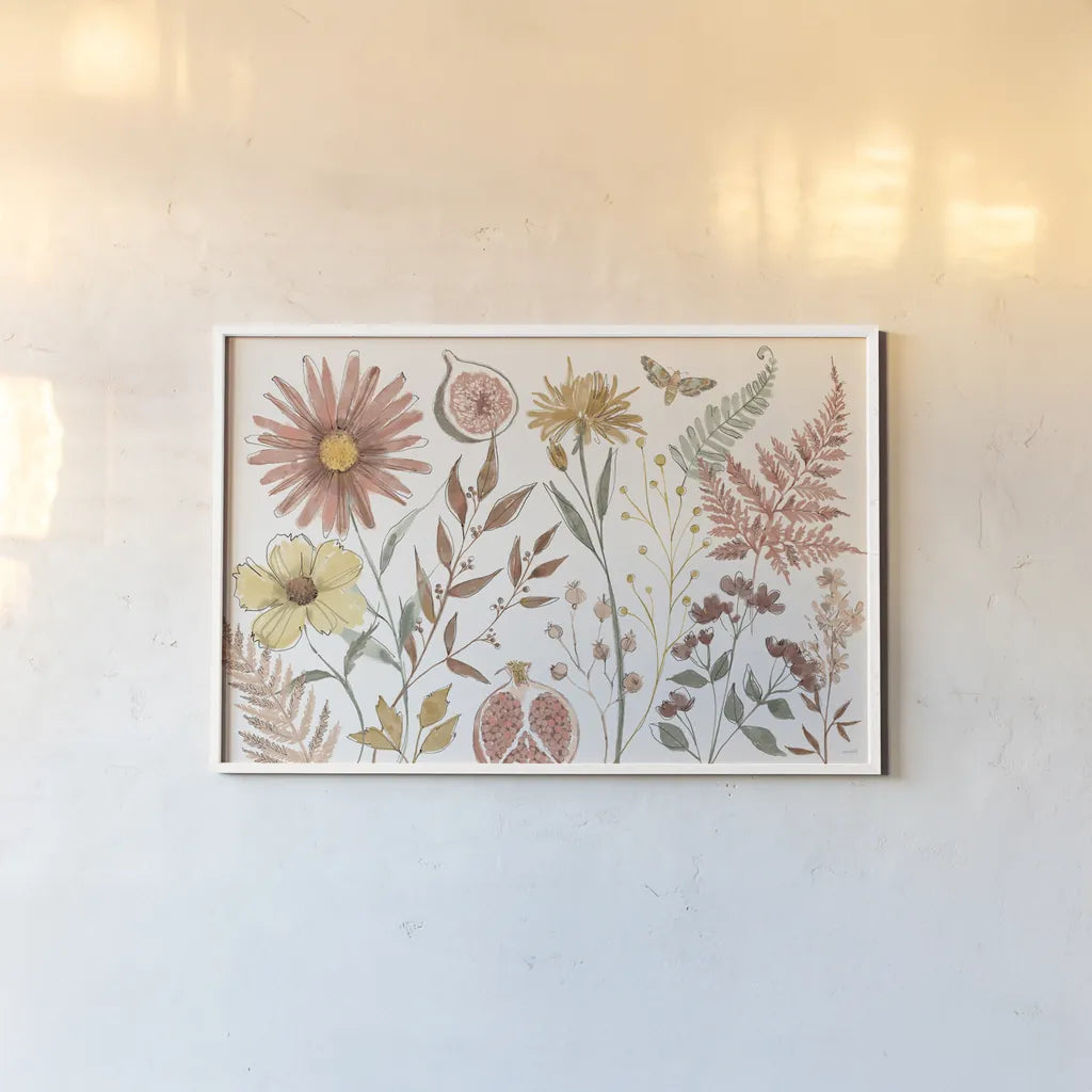 Full Bloom I by Anne Tavoletti. shown as a paper print in a white frame. Available as a archival giclee rolled canvas, fine art paper, or poster print. SKU 90006i.
