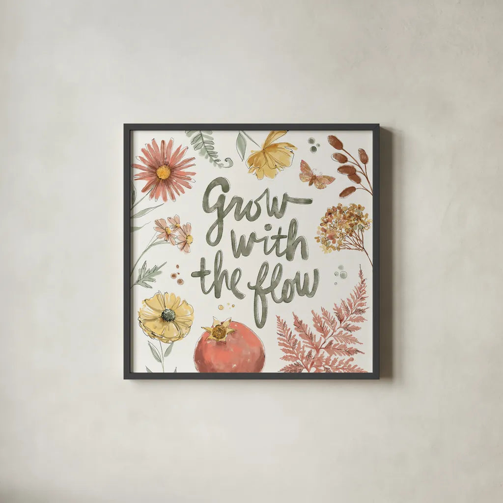 Full Bloom VI by Anne Tavoletti. Shown in a sleek black glass frame for a contemporary gallery look. Available as an archival giclee rolled canvas, fine art paper, or poster print. SKU 90011a.