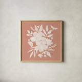 Full Bloom X by Anne Tavoletti. Shown in a natural wood glass frame for a timeless modern aesthetic. Available as an archival giclee rolled canvas, fine art paper, or poster print. SKU 90015a.