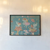 Garden Fairies Blue I by Anne Tavoletti. shown as a paper print in a black flame. Available as a archival giclee rolled canvas, fine art paper, or poster print. SKU 95341i.