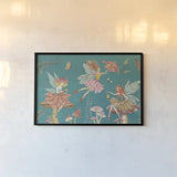 Garden Fairies Blue II by Anne Tavoletti. shown as a paper print in a black flame. Available as a archival giclee rolled canvas, fine art paper, or poster print. SKU 95342i.