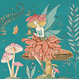 Garden Fairies Blue IV by Anne Tavoletti. SKU 95344a. Archival Giclee Fine art print for wall decor.